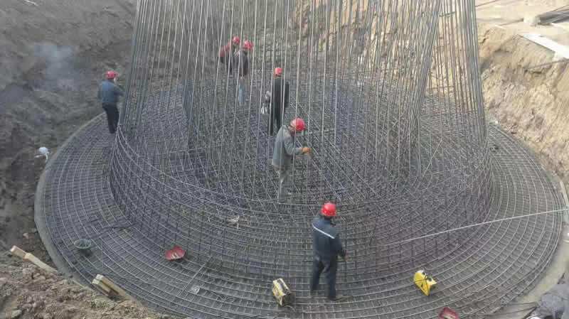茌平垃圾發(fā)電廠80M鋼筋混凝土煙囪工程
